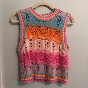 Zara Colorful Knit Sleeveless Top